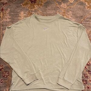 Nike Yoga Girls Large Sage Green Long Sleeve Top